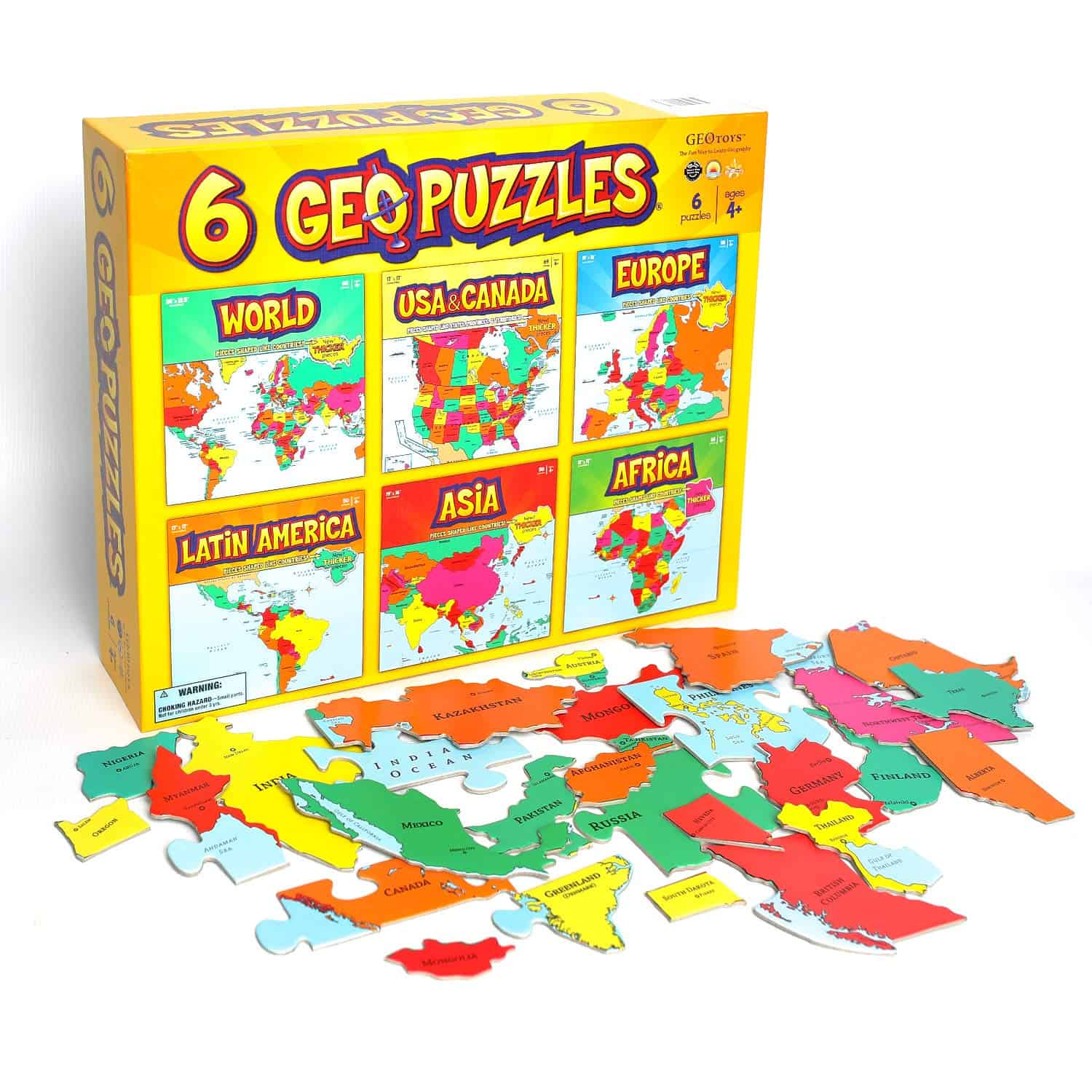 GeoToys GeoPuzzle, Set de rompecabezas en forma de países
