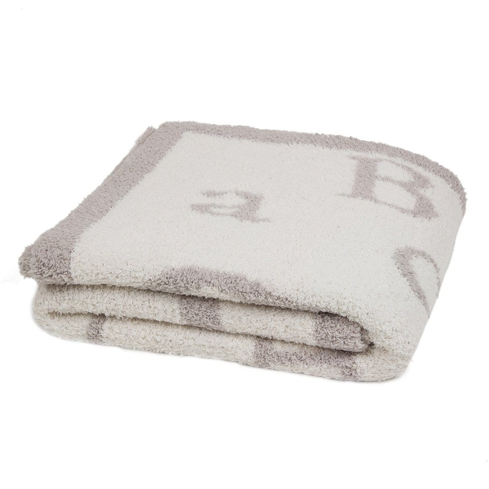 Manta Barefoot Dreams CozyChic ABC (Piedra/Crema)