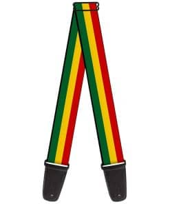 Correa de Guitarra Buckle-Down Rasta de 2 Pulgadas de Ancho