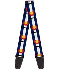 Correa de Guitarra Buckle-Down - Banderas de Colorado, 2"