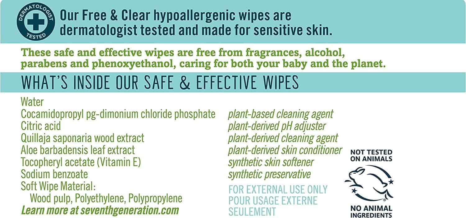Toallitas para Bebé Seventh Generation sin Fragancia y - Imagen 3