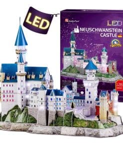 Rompecabezas de castillo 3D LED CubicFun para adultos y