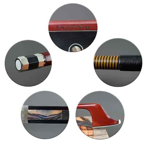 Arco de contrabajo de tamaño 4/4 de palo de brasil modelo - Imagen 4