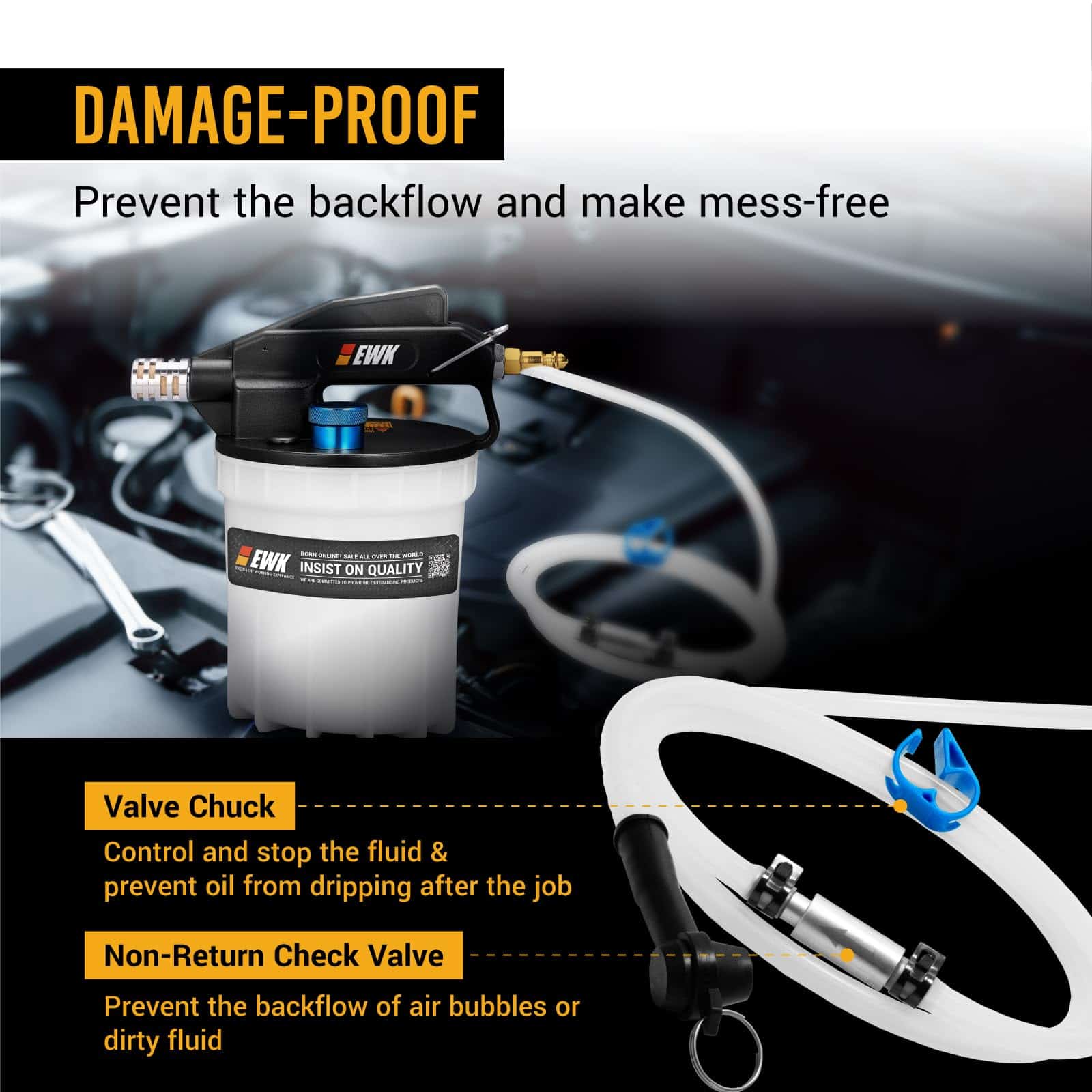 Extractor de Frenos de Vacío Neumático EWK 22 Piezas 2L con - Imagen 6