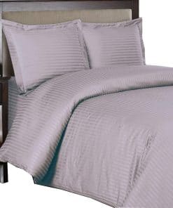 Juego de Funda de Edredón de Rayas de Algodón 100% Suave y