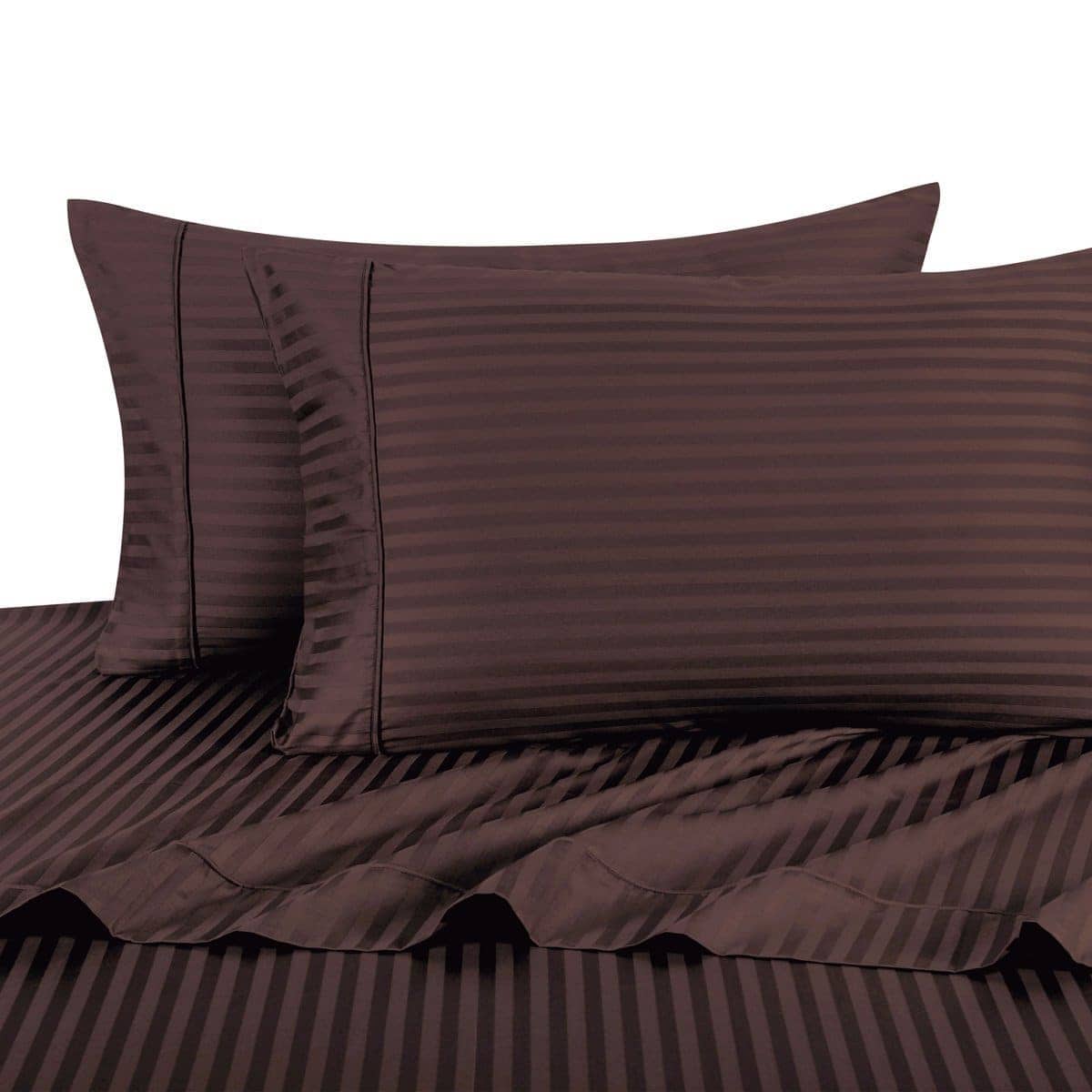 Juego de sábanas Royal Hotel Bedding Stripe Chocolate