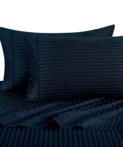 Juego de Sábanas a Rayas Azul Marino Royal Hotel Bedding,