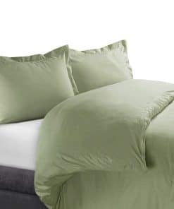 Juego de Fundas de Edredón de Algodón Sólido 300 Hilos de