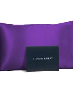 Funda de almohada de seda 100% pura de morera -Morado Profun