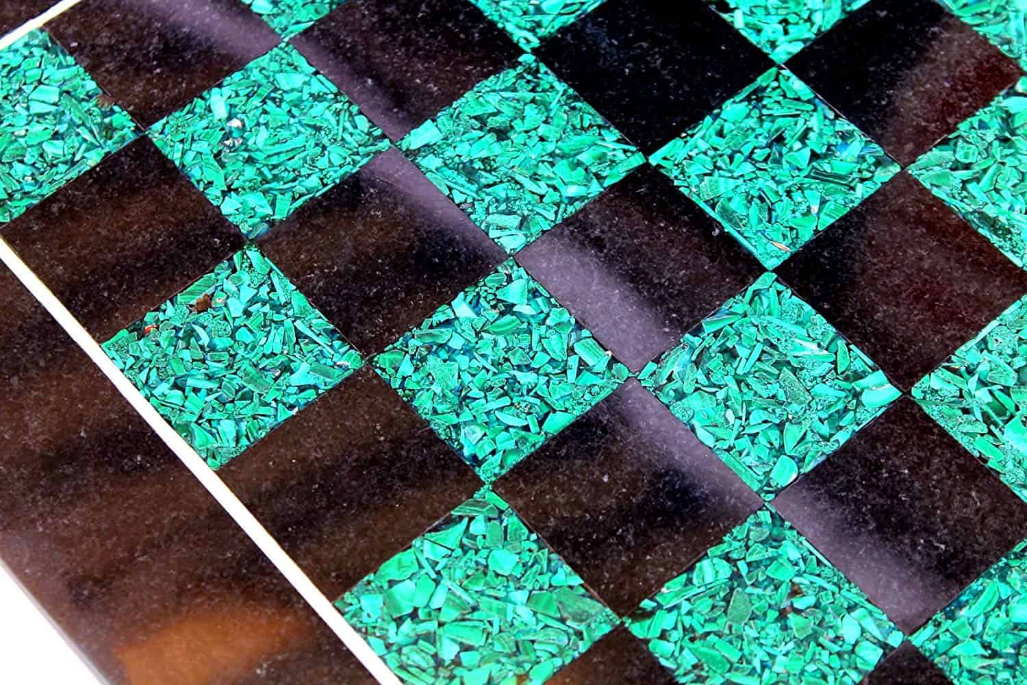 Tablero de ajedrez de mármol negro coleccionable StonKraft - Imagen 6