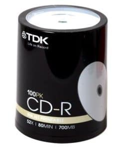TDK CD-R grabable 52X 80min 700mb imprimible con inyección