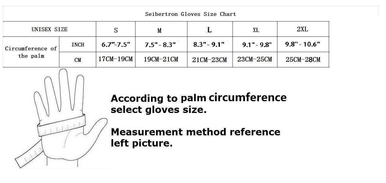 Guantes de Moto de Cuero Genuino Seibertron SP2 SP-2 para - Imagen 4