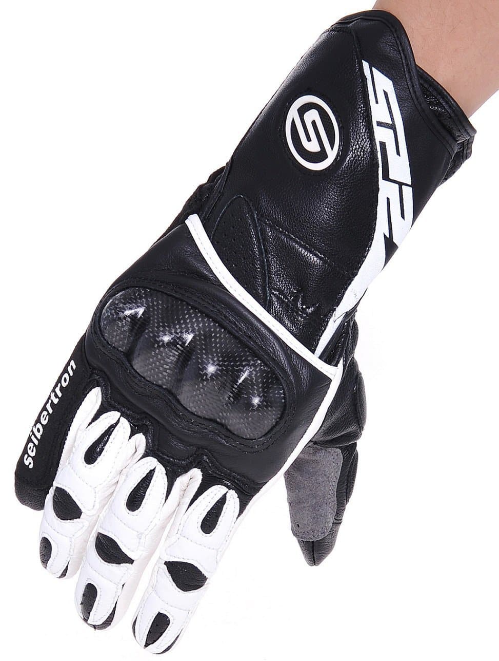 Guantes de Moto de Cuero Genuino Seibertron SP2 SP-2 para