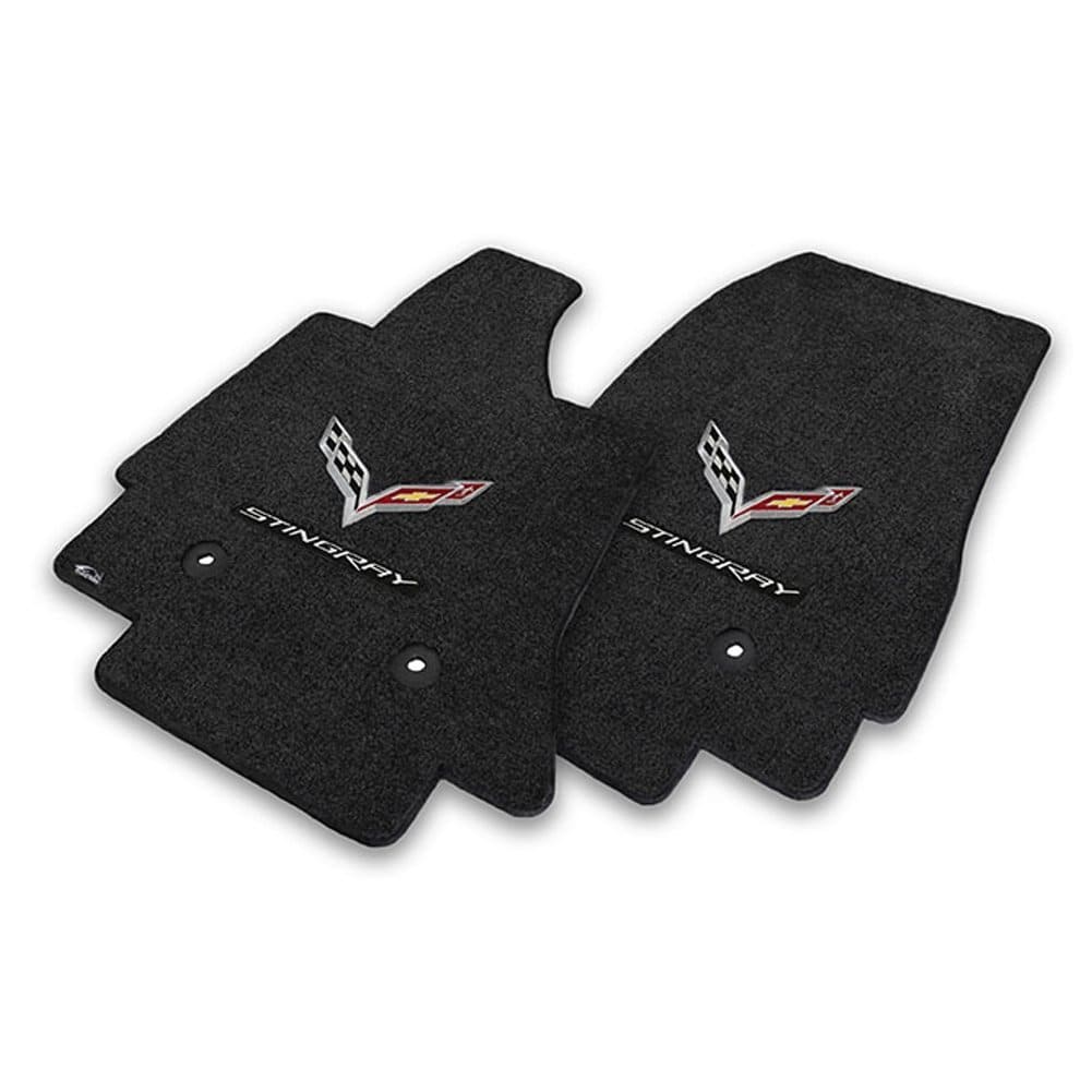 Tapetes para piso C7 Corvette Stingray - Bandera con script