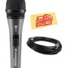 Micrófono dinámico cardioide de mano Sennheiser e835-S con