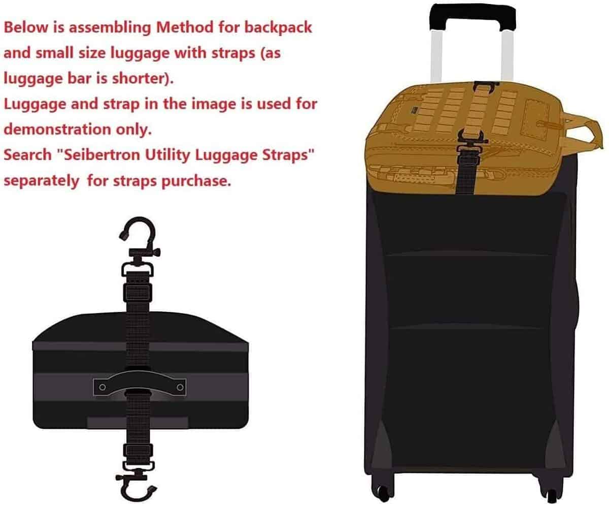 Mochila táctica Seibertron impermeable Molle para portátil - Imagen 8