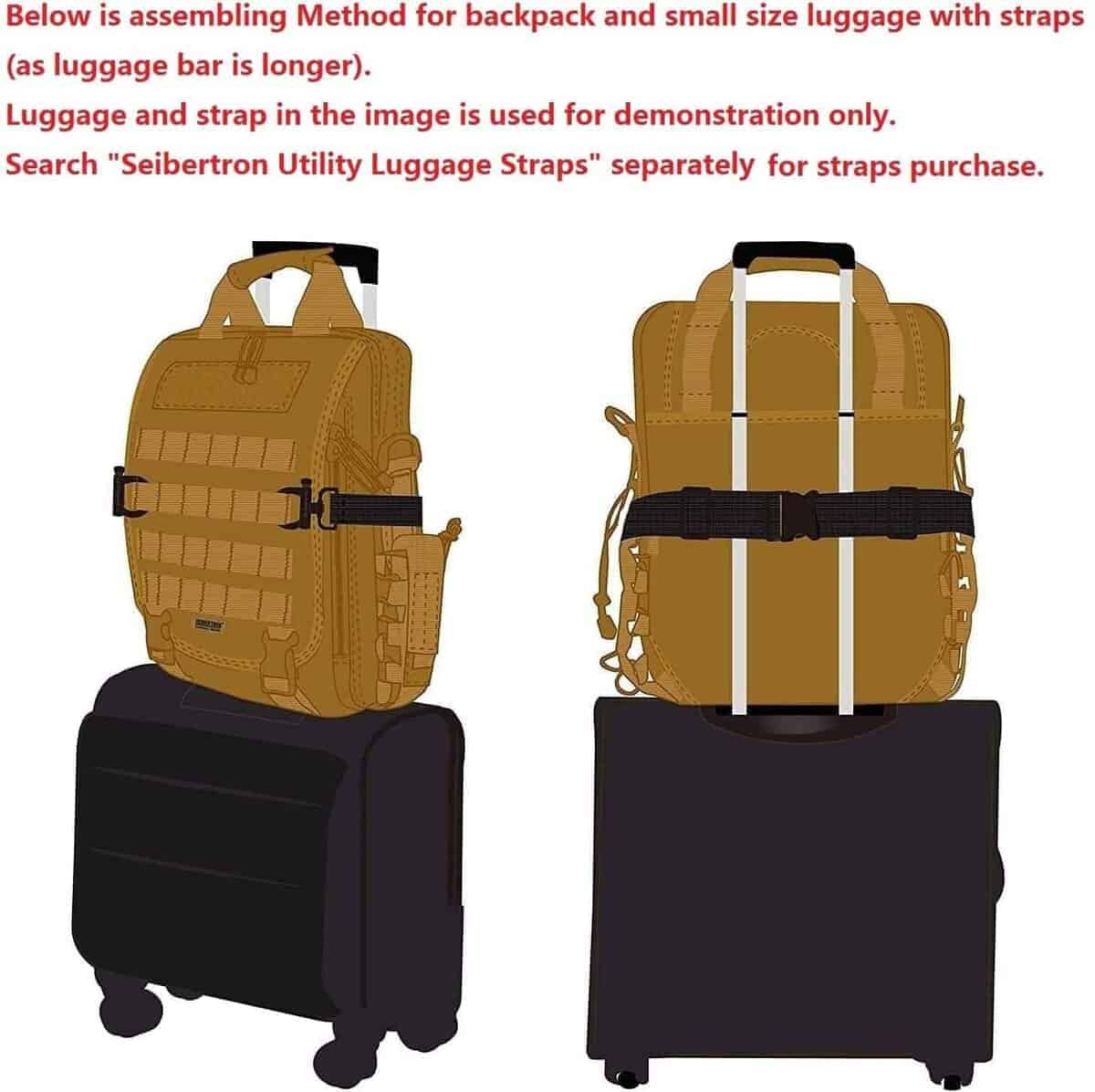 Mochila táctica Seibertron impermeable Molle para portátil - Imagen 7