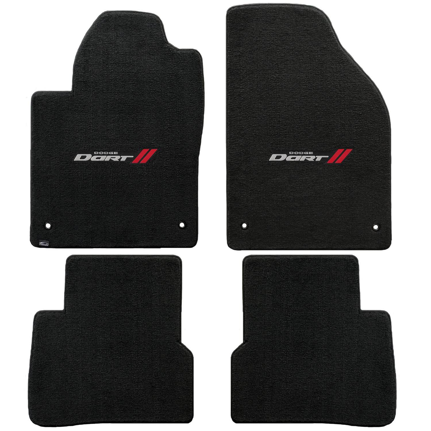 Tapetes para Piso Delanteros y Traseros Ebony con Logo Dart