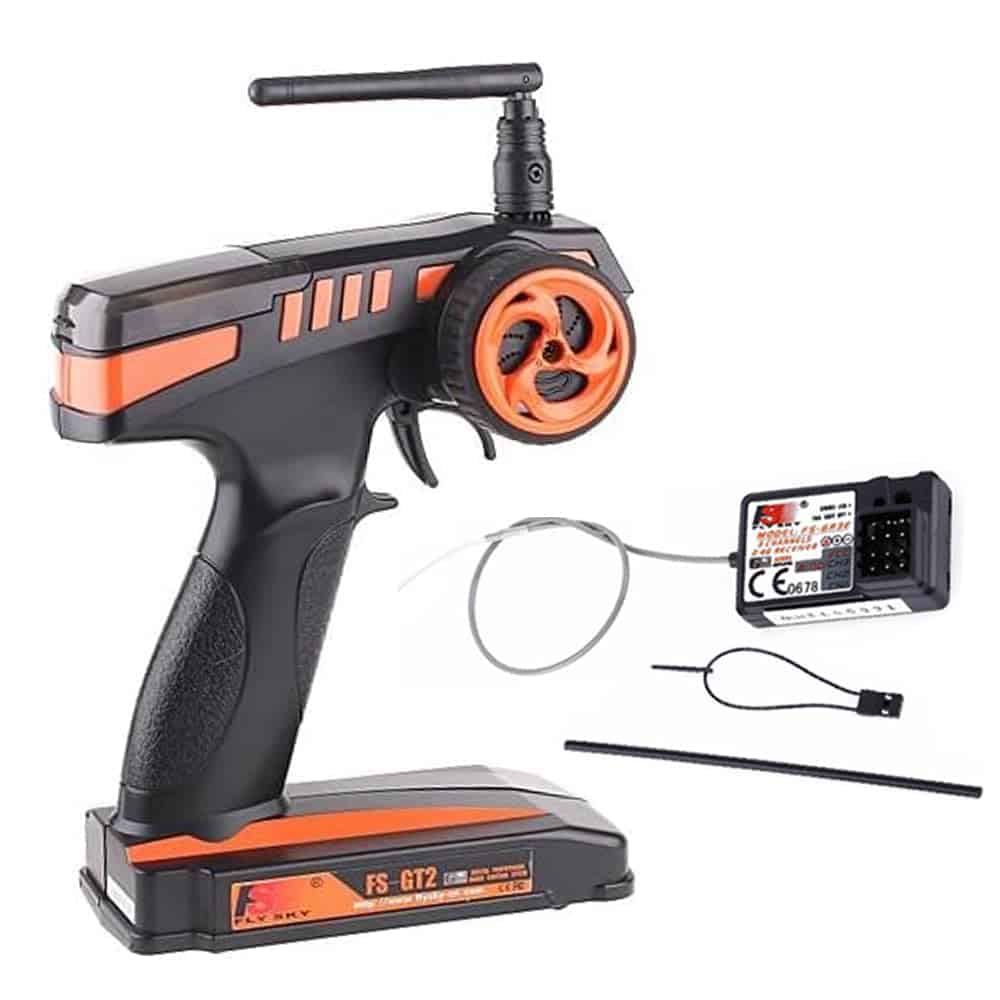 Transmisor RC Flysky FS-GT2 con Receptor FS-GR3E, Radio
