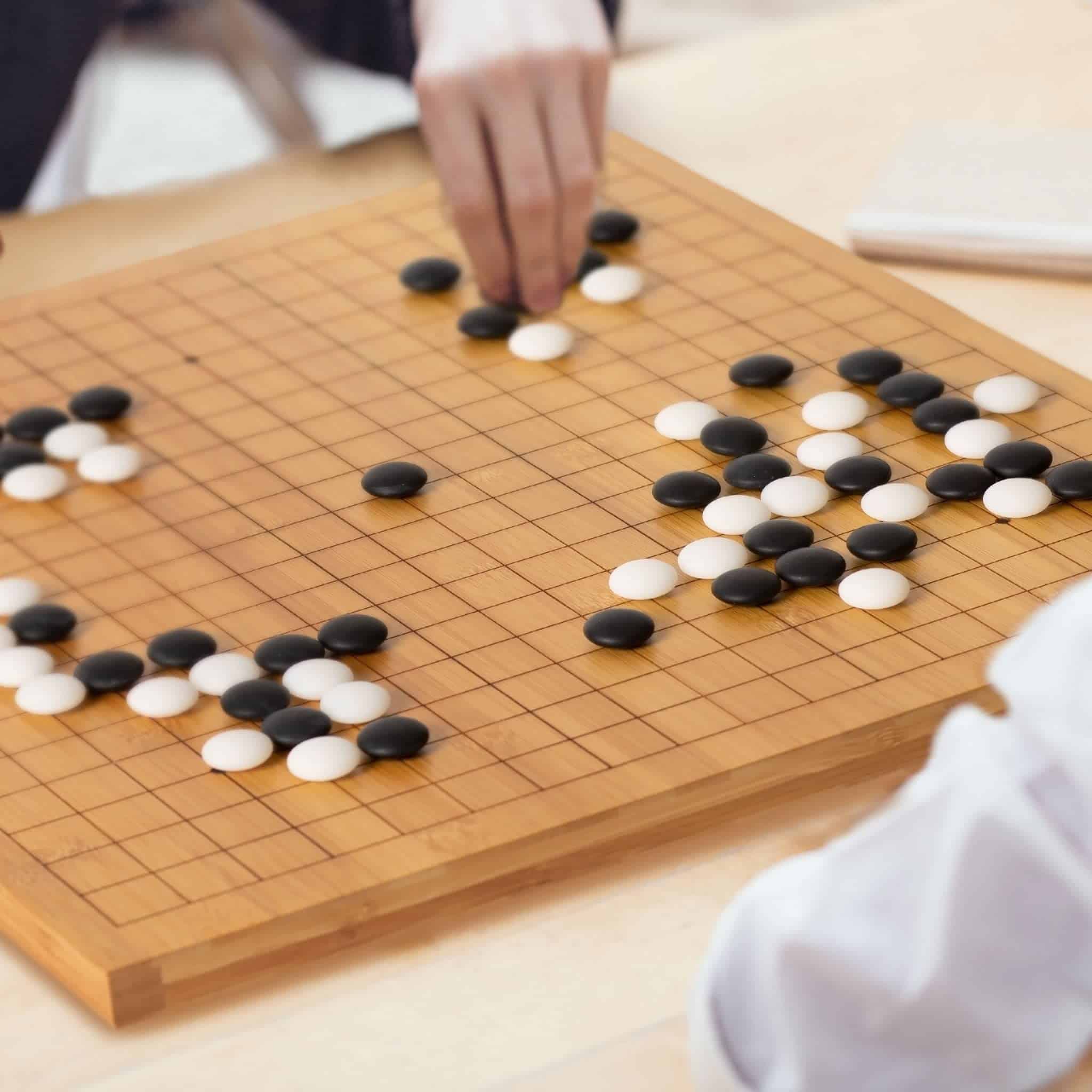 Juego de Go Bamboo 0.8 Pulgadas Grabado Reversible de 19x19 - Imagen 3