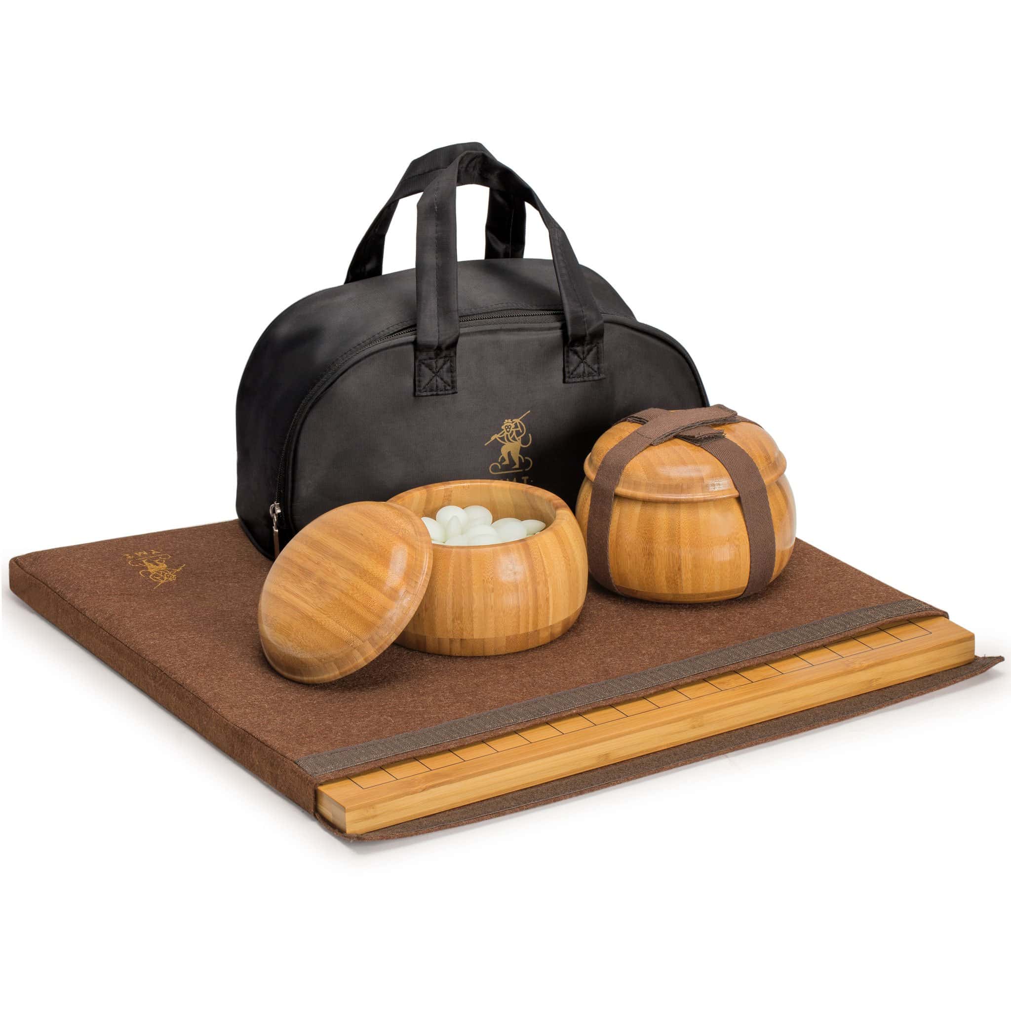 Juego de Go Bamboo 0.8 Pulgadas Grabado Reversible de 19x19 - Imagen 9