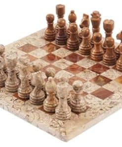 Juego de ajedrez de mármol Radicaln de 12 pulgadas en rojo