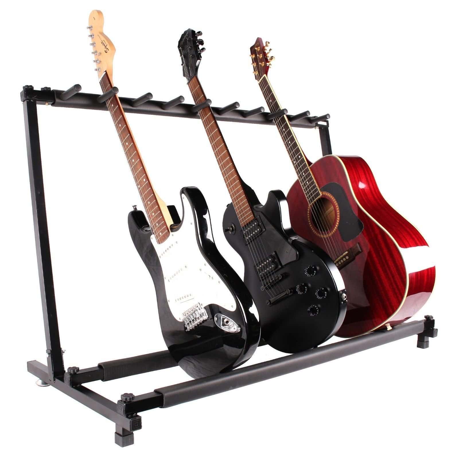 Soporte de guitarra para 9 guitarras, soporte plegable de