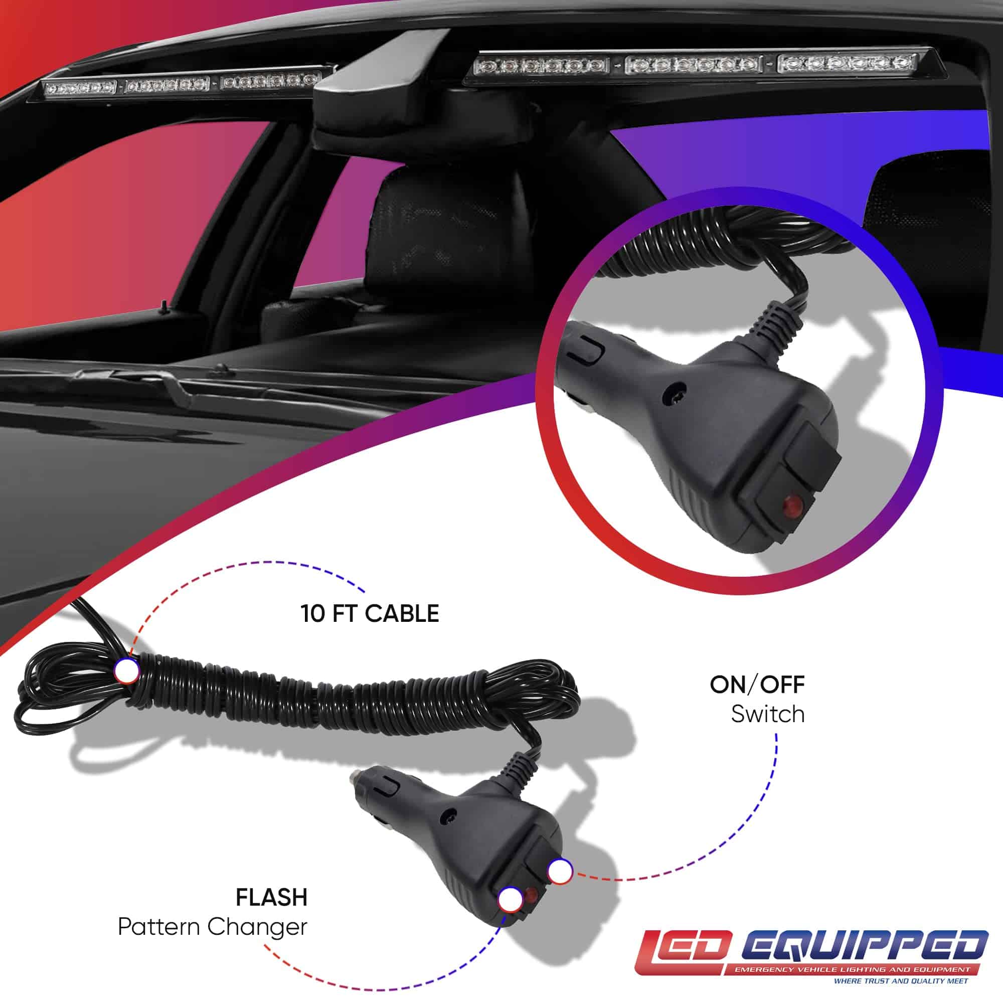 Barra de luz estroboscópica LED de 3 W Ledqusa Hawking 3 - Imagen 4