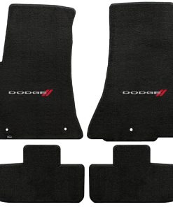 Tapetes Negros con Logo Dodge Delanteros y Traseros para