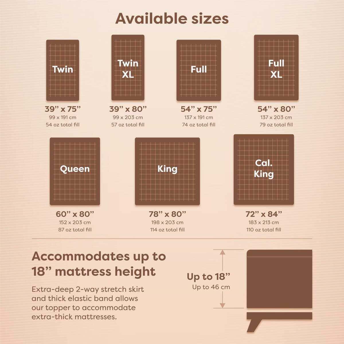 Sobrecolchón hipoalergénico con relleno de plumón - Imagen 7