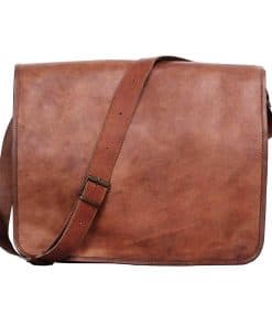 Bolso de Hombro de Cuero Vintage de 16 Pulgadas para Laptop