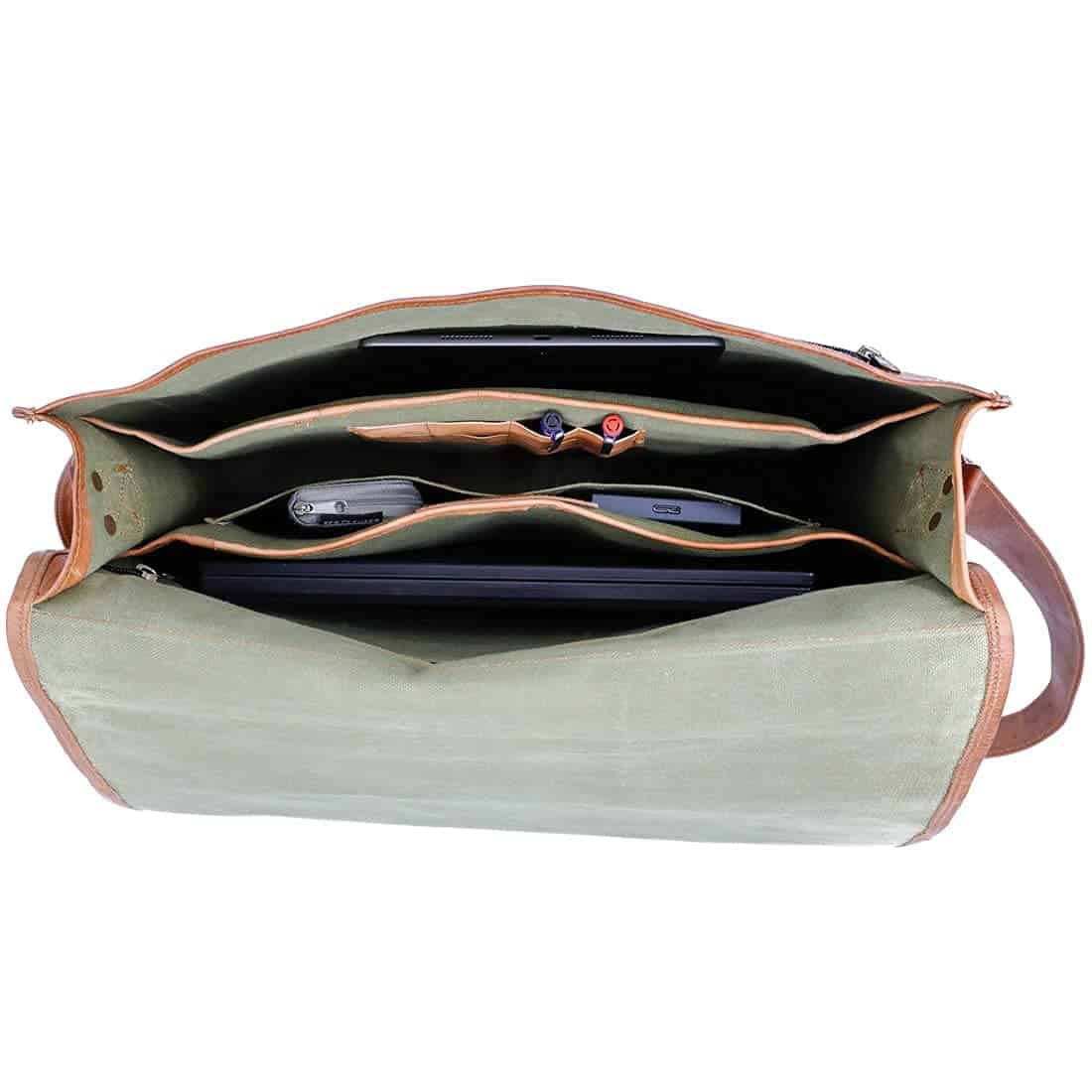 Bolso de Hombro de Cuero Vintage de 16 Pulgadas para Laptop - Imagen 9
