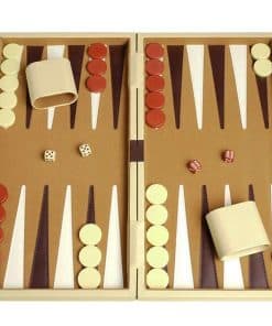 Set de Backgammon de Lujo - Camel - 15"x10"