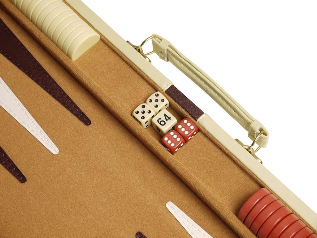 Set de Backgammon de Lujo - Camel - 15"x10" - Imagen 5