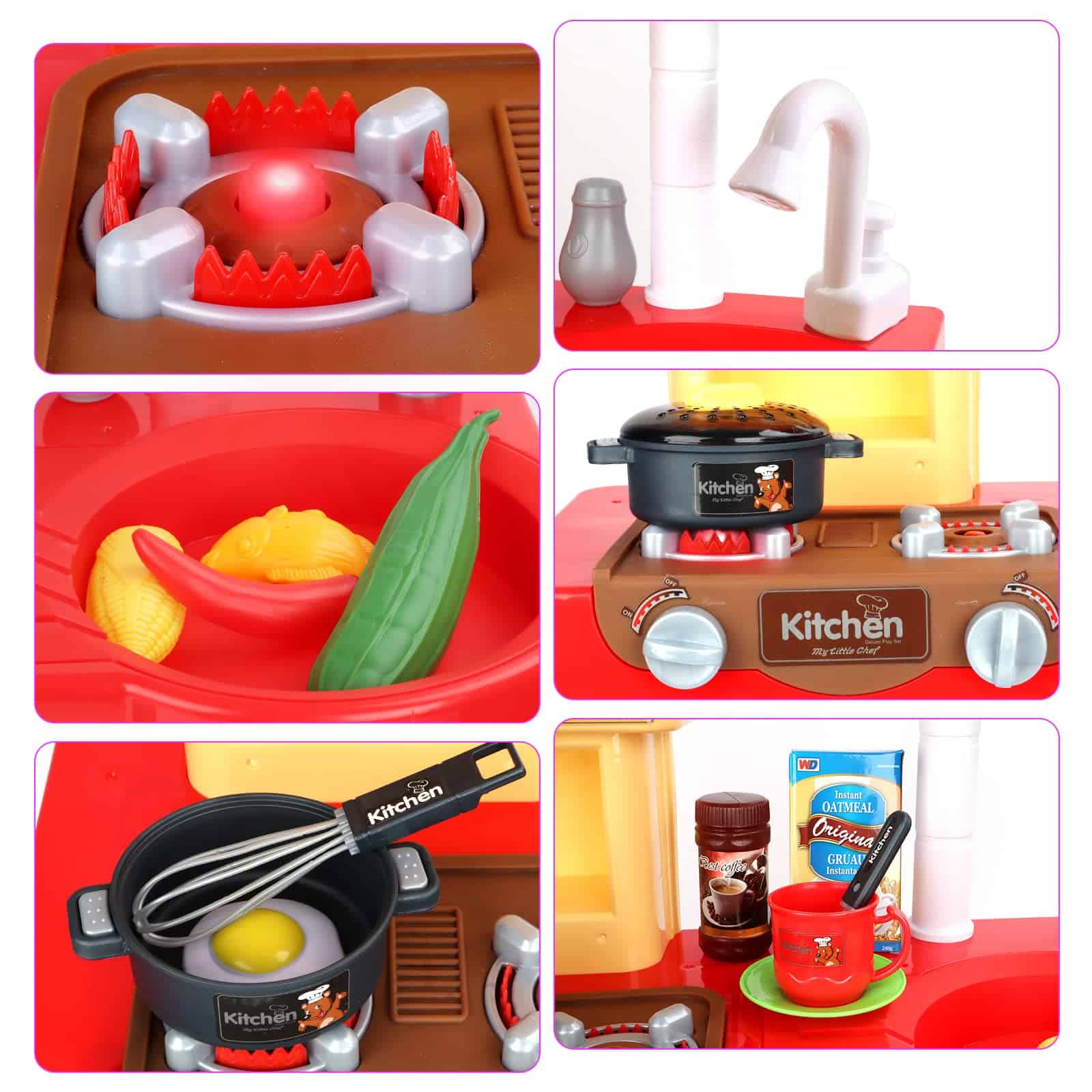Juego de cocina deAO Juguete de alimentos de mentira con - Imagen 4