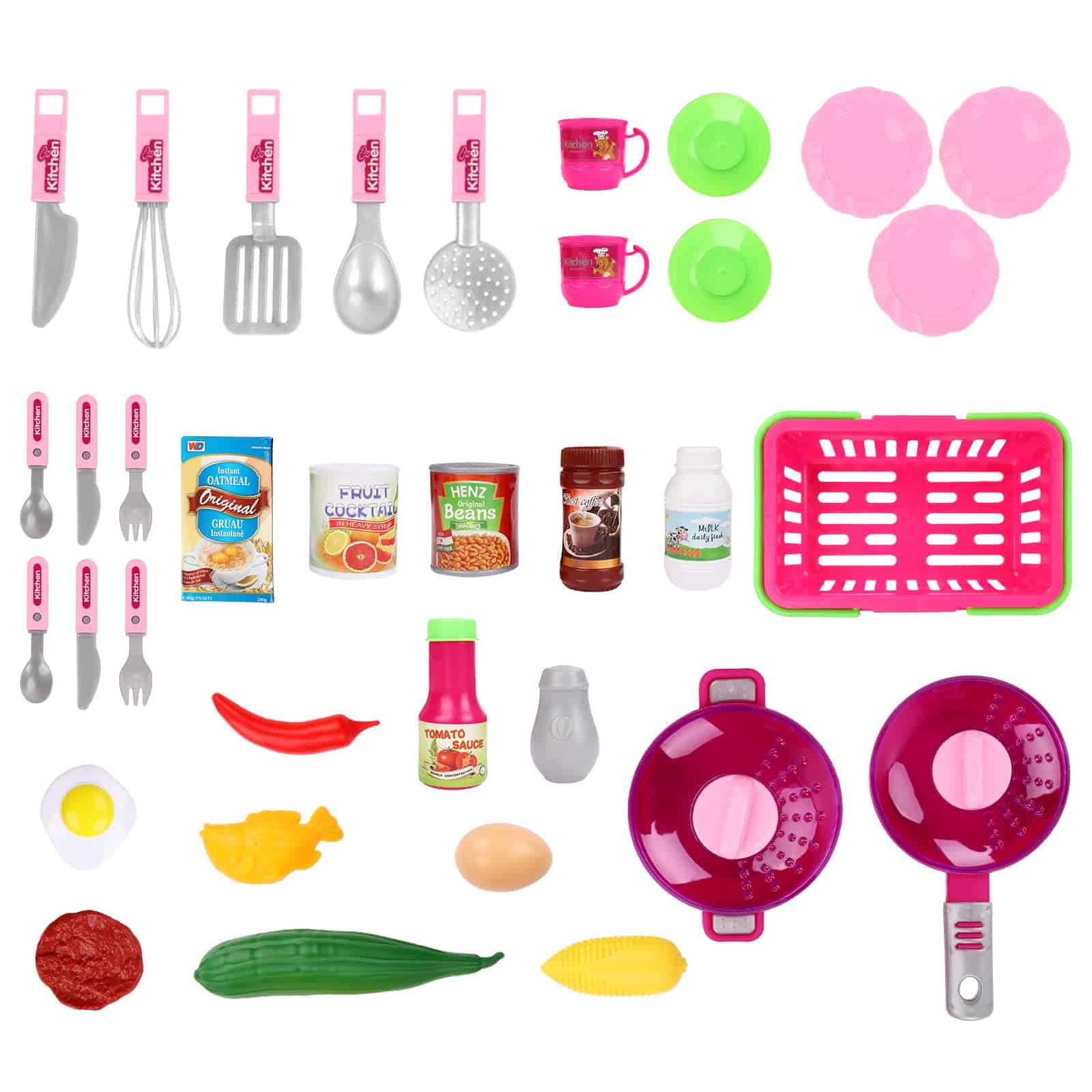 Juego de cocina de juguete de imitación de alimentos con - Imagen 6