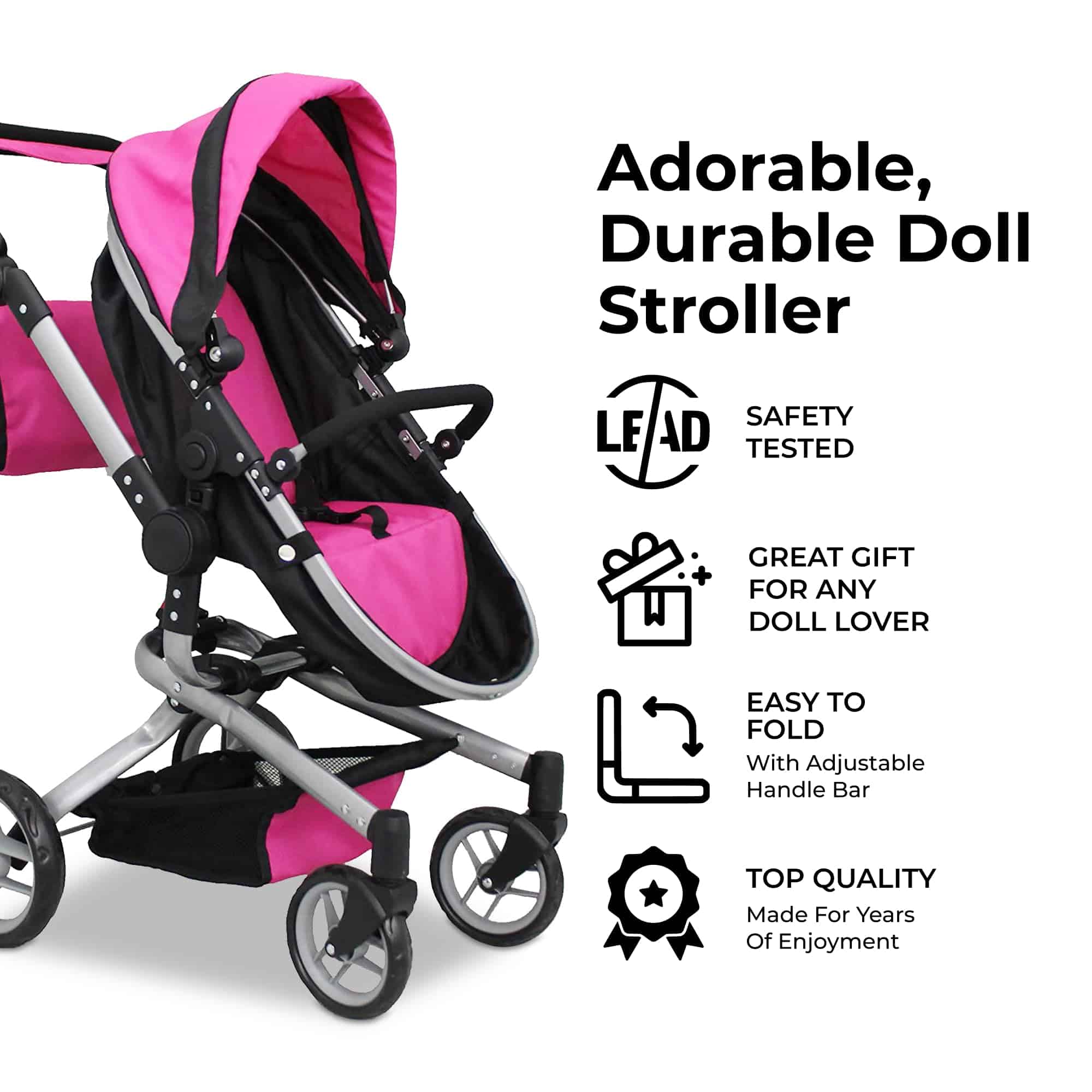 Cochecito de Lujo 2 en 1 para Muñecas Mommy & Me, Cochecito - Imagen 7