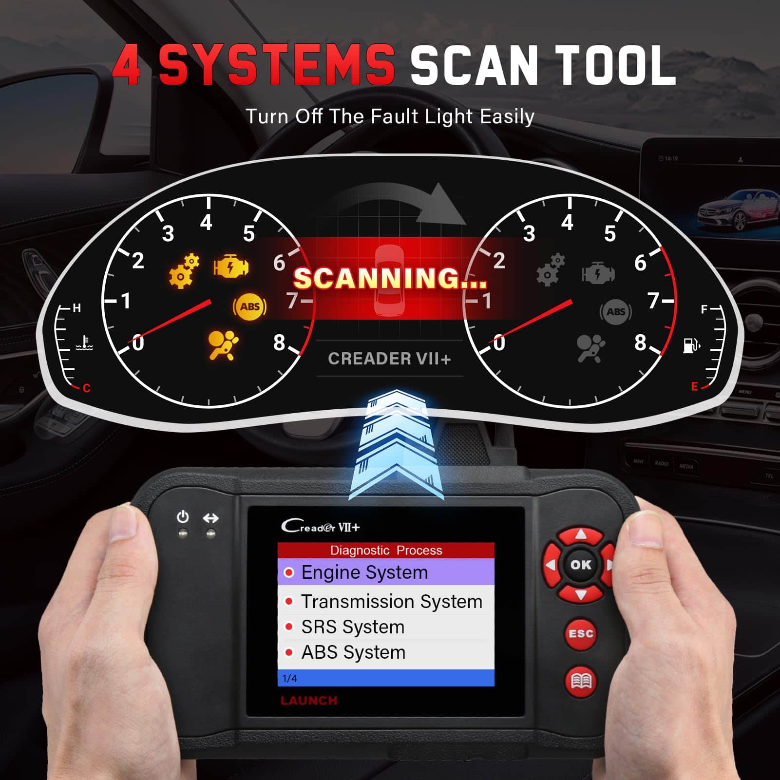 [2023 Nuevo] LAUNCH X431 Creader VII+ Escáner de Códigos - Imagen 3