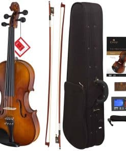 Violín de Madera Maciza CVN-300 con Cuerdas D'Addario