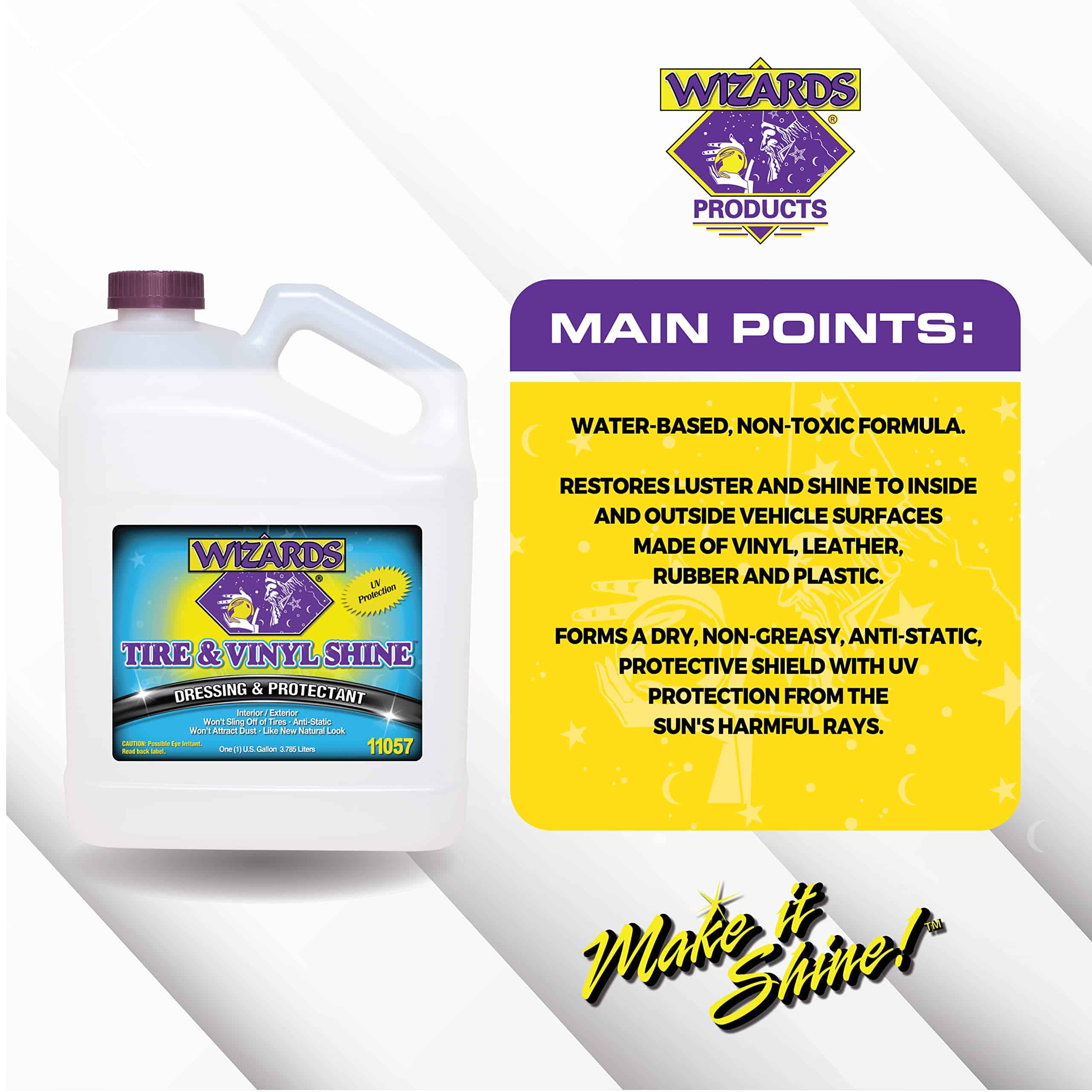 Wizards Tire and Wheel Vinyl Shine - Spray de Vestir y - Imagen 5
