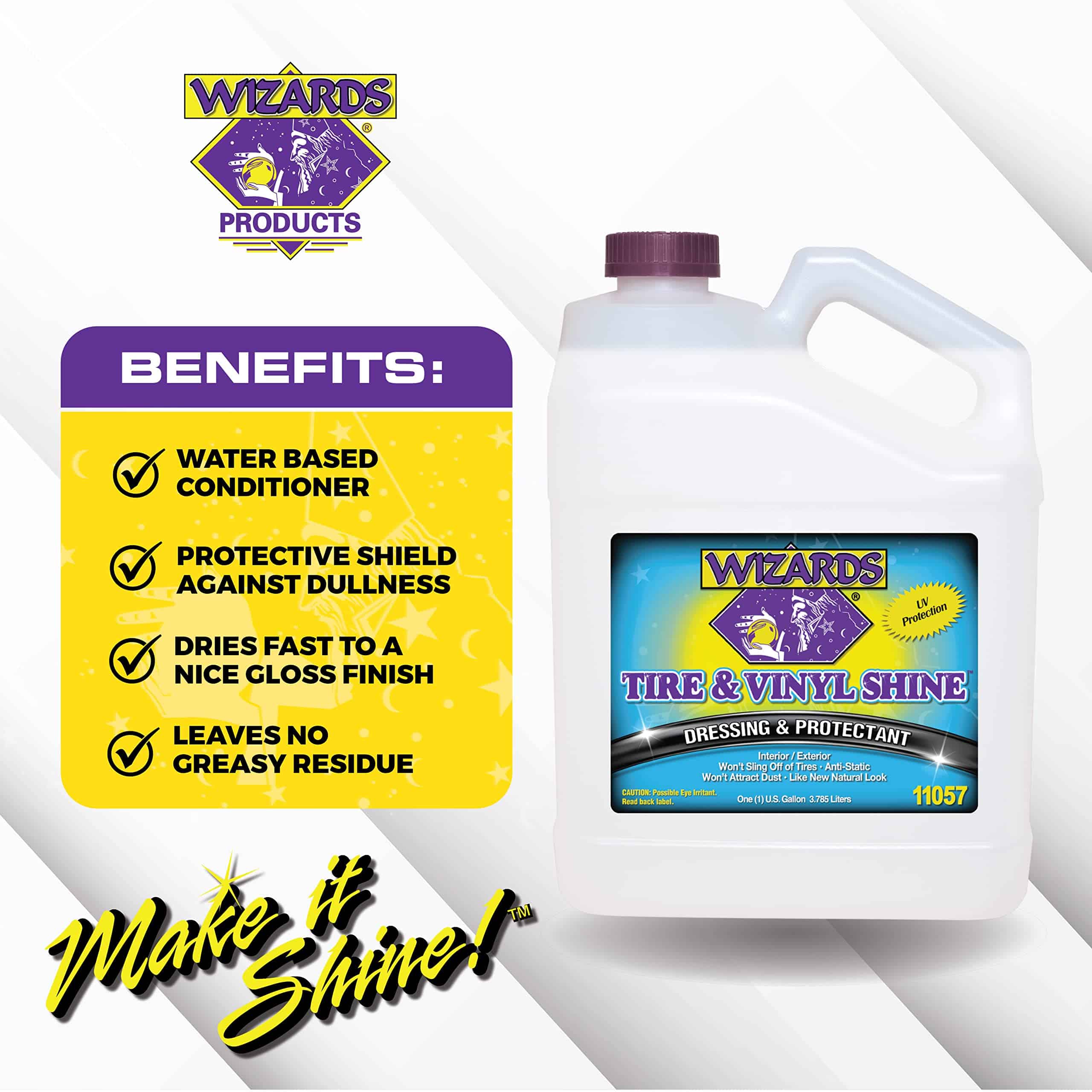 Wizards Tire and Wheel Vinyl Shine - Spray de Vestir y - Imagen 3
