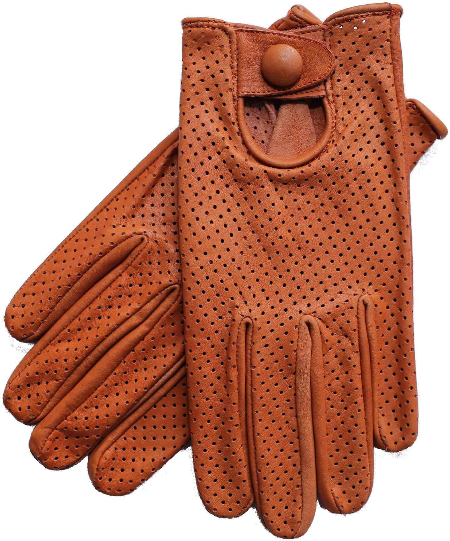 Guantes de Conducción de Cuero Genuino para Hombres Riparo