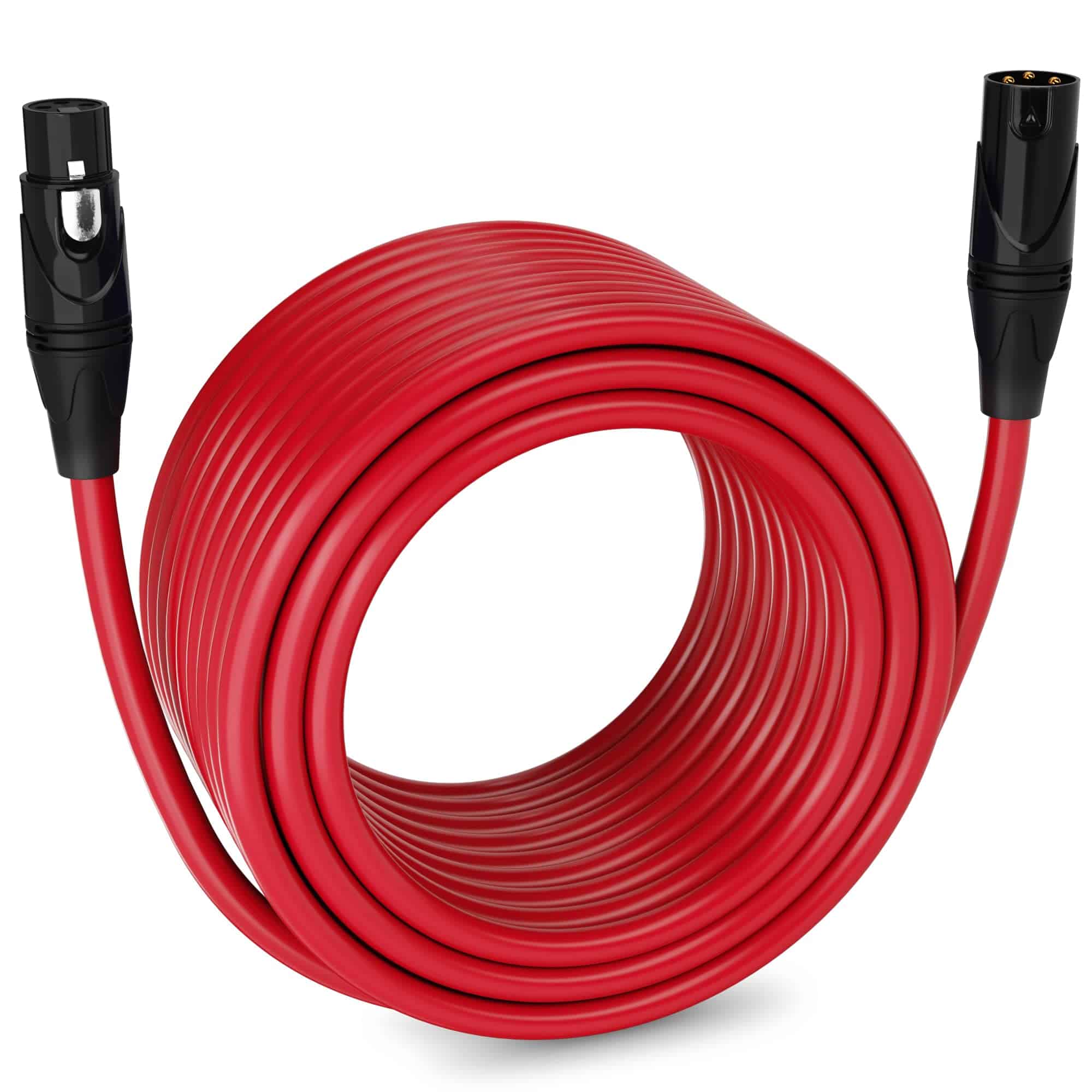 Cable de Micrófono XLR LyxPro de 100 pies -Rojo