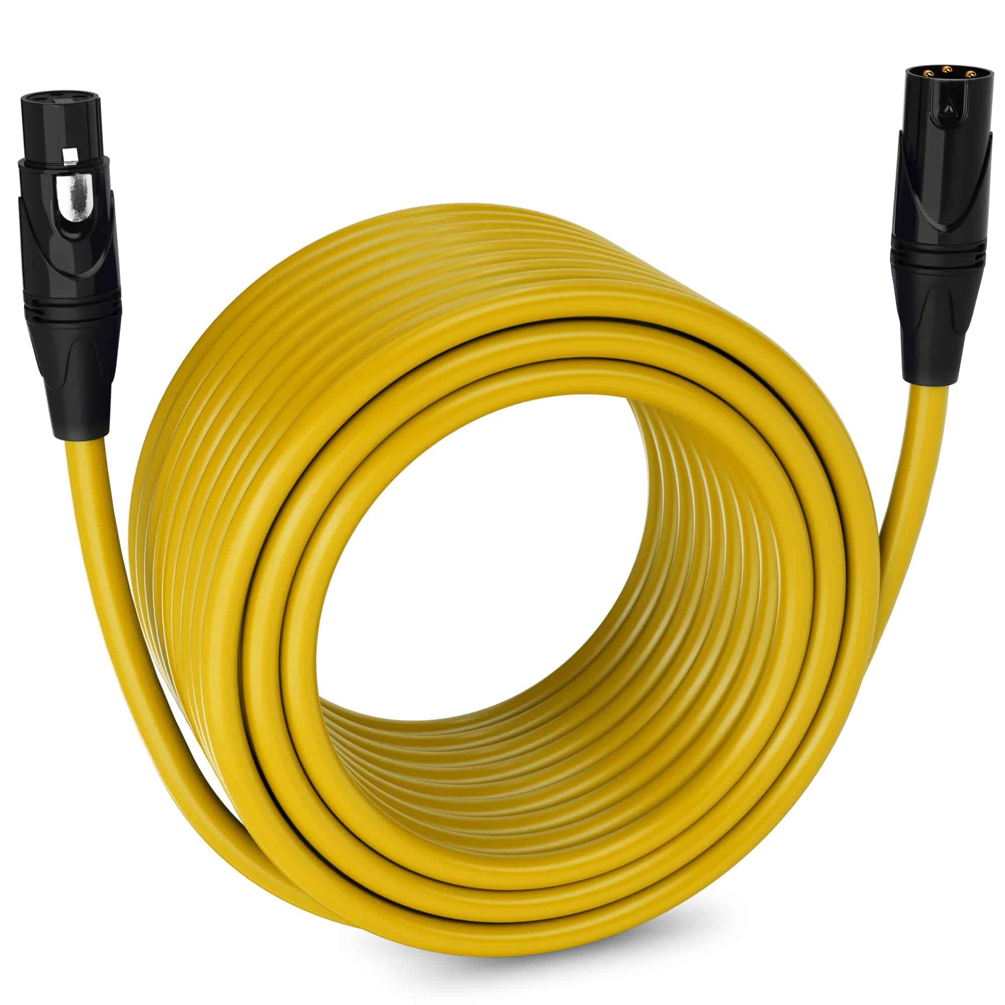 Cable de Micrófono XLR LyxPro de 100 Pies -Amarillo