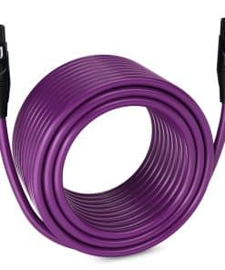Cable de micrófono XLR LyxPro de 100 pies -Morado