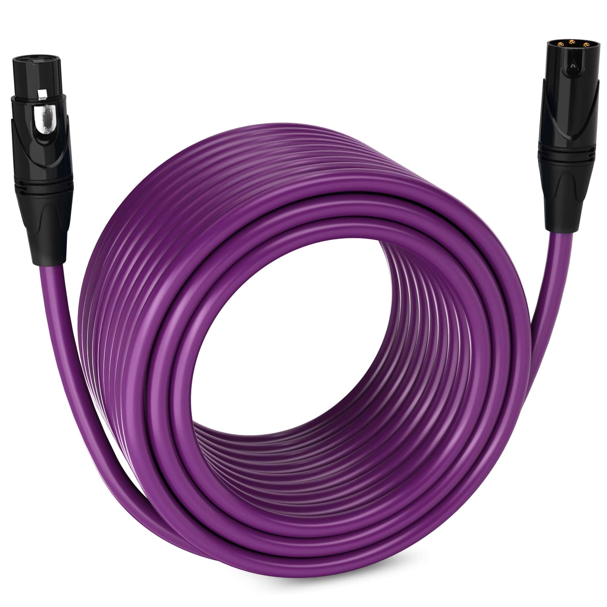 Cable de micrófono XLR LyxPro de 100 pies -Morado