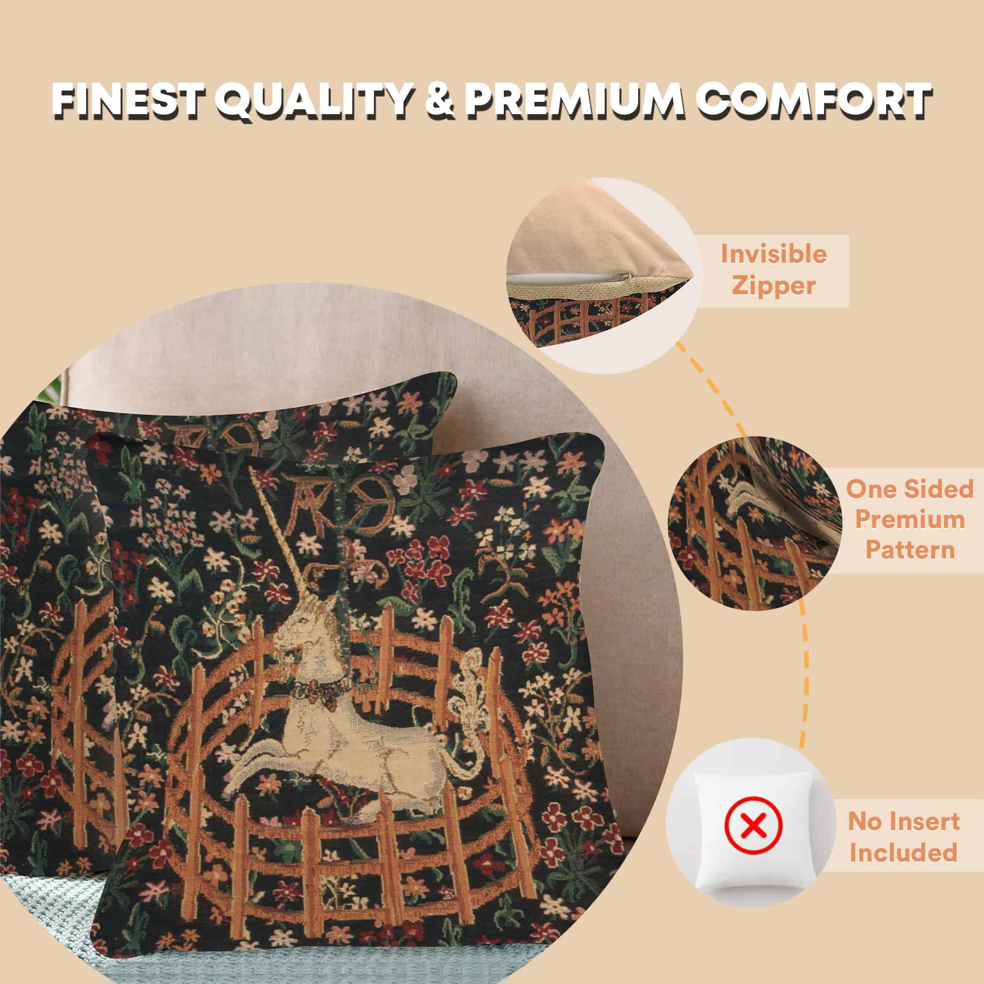 Funda de Almohada para Sofá Charlotte Home -Unicornio - Imagen 3