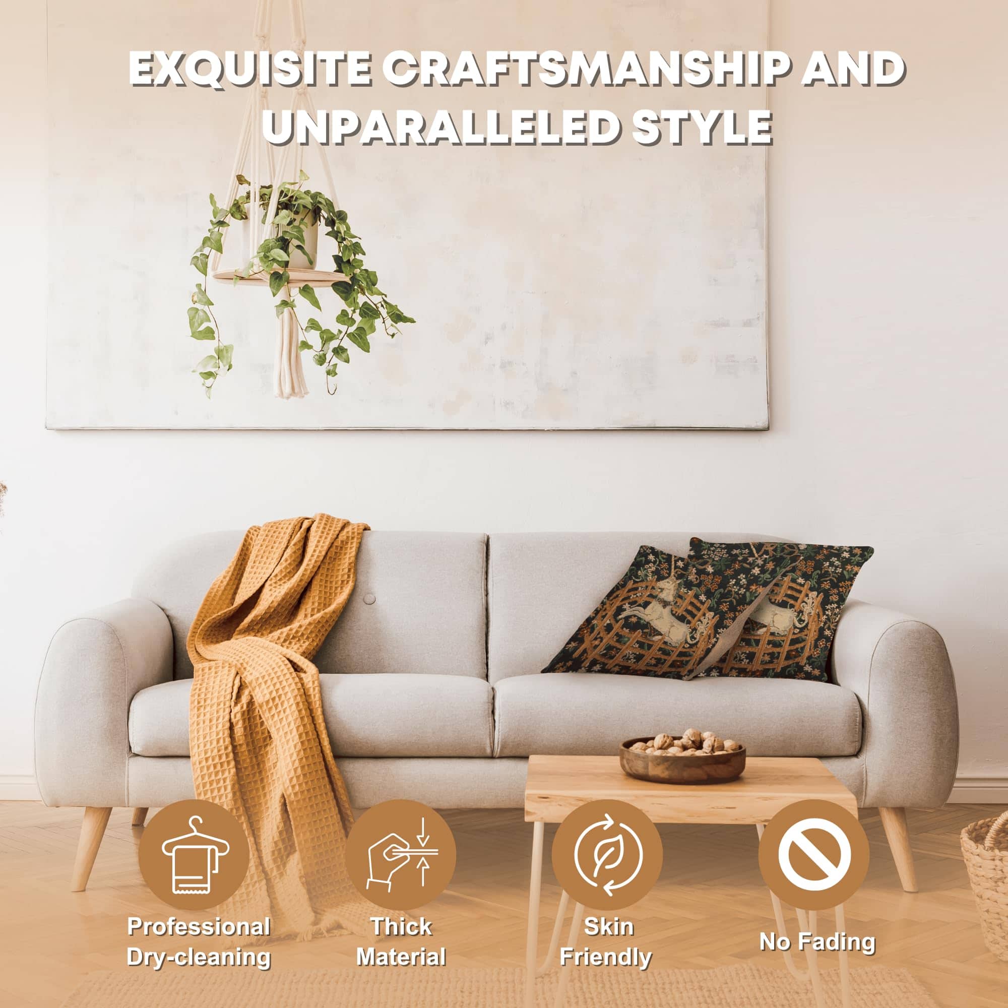 Funda de Almohada para Sofá Charlotte Home -Unicornio - Imagen 4