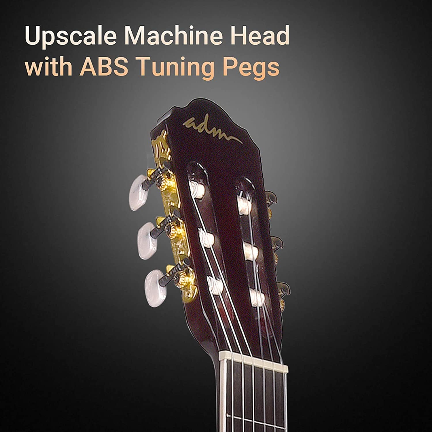 Guitarra Clásica Nylon Tamaño Completo ADM 39 Pulgadas - Imagen 8