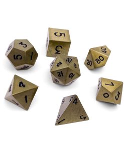 Set de 7 dados poliédricos de metal completo Escamas de